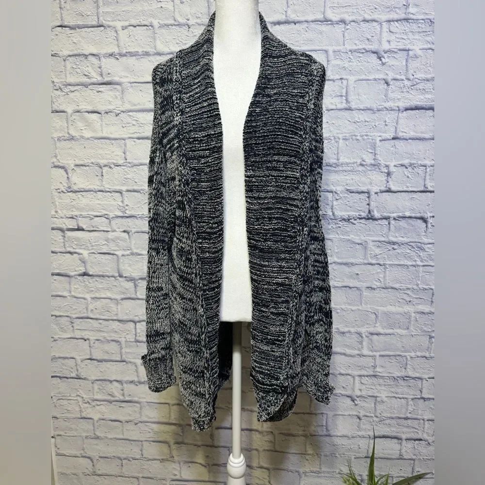 Brochu Walker open front navy cardigan sweater